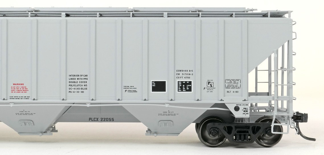 Tangent Scale Models HO 36365-03 PS4750 Covered Hopper Pullman Leasing Co Gray Lease 4-1980 PLCX #22032
