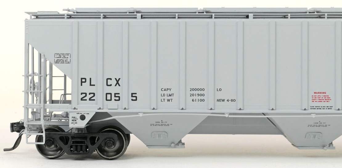 Tangent Scale Models HO 36365-03 PS4750 Covered Hopper Pullman Leasing Co Gray Lease 4-1980 PLCX #22032