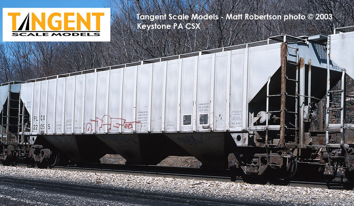 Tangent Scale Models HO 36365-06 PS4750 Covered Hopper Pullman Leasing Co Gray Lease 4-1980 PLCX #22055