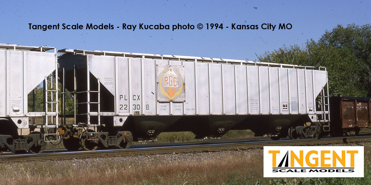 Tangent Scale Models HO 36366-05 PS4750 Covered Hopper Pullman Leasing Co Producer’s Grain 1980 PLCX #22288
