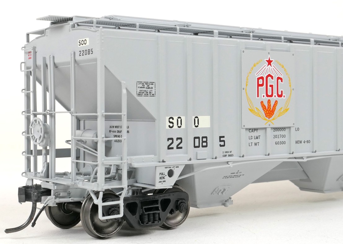 Tangent Scale Models HO 36367-01 PS4750 Covered Hopper Soo Lines ex-Producer’s Grain 1985+ SOO #22085