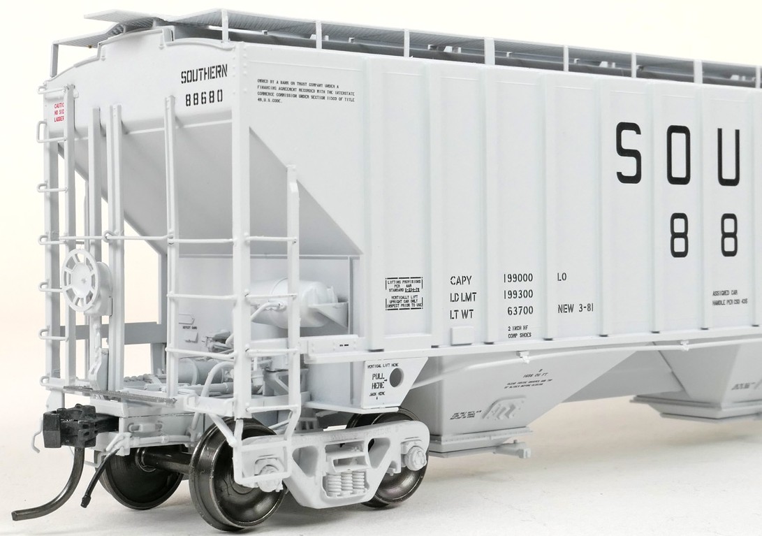 Tangent Scale Models HO 36369-01 PS4750 Covered Hopper Southern Delivery Gray 1981 SOU #88604