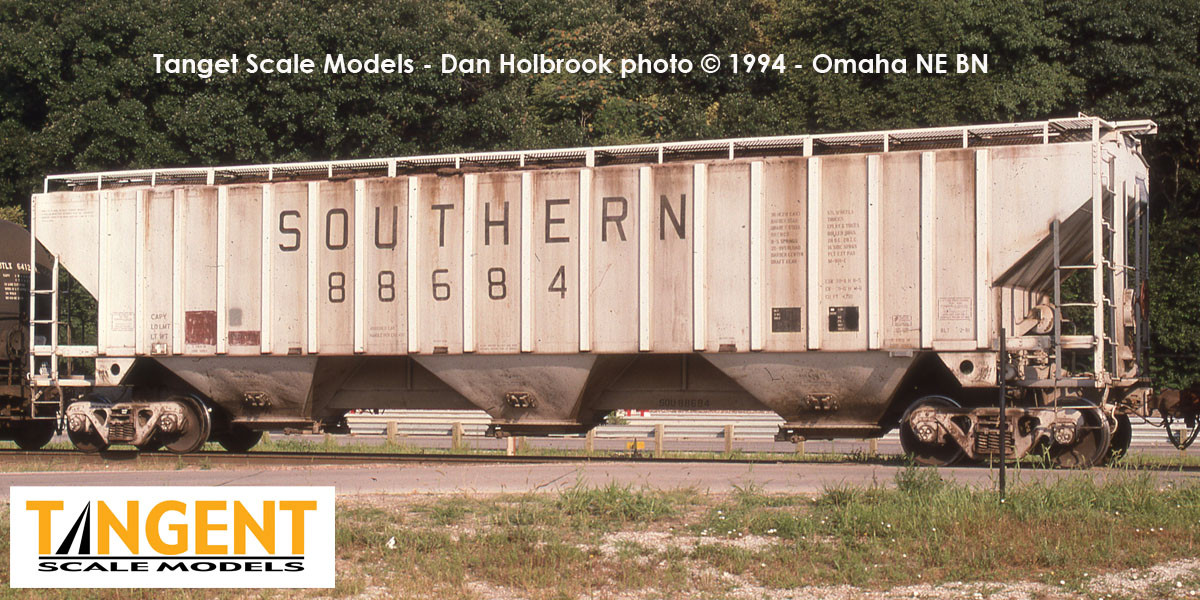 Tangent Scale Models HO 36369-02 PS4750 Covered Hopper Southern Delivery Gray 1981 SOU #88608