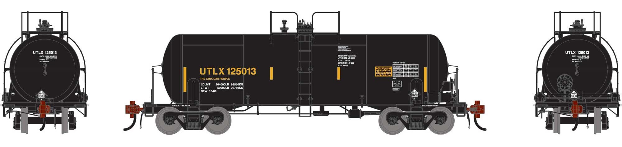 Athearn Genesis HO ATHG-1422 13K Gallon Acid Tank Car UTLX #125013