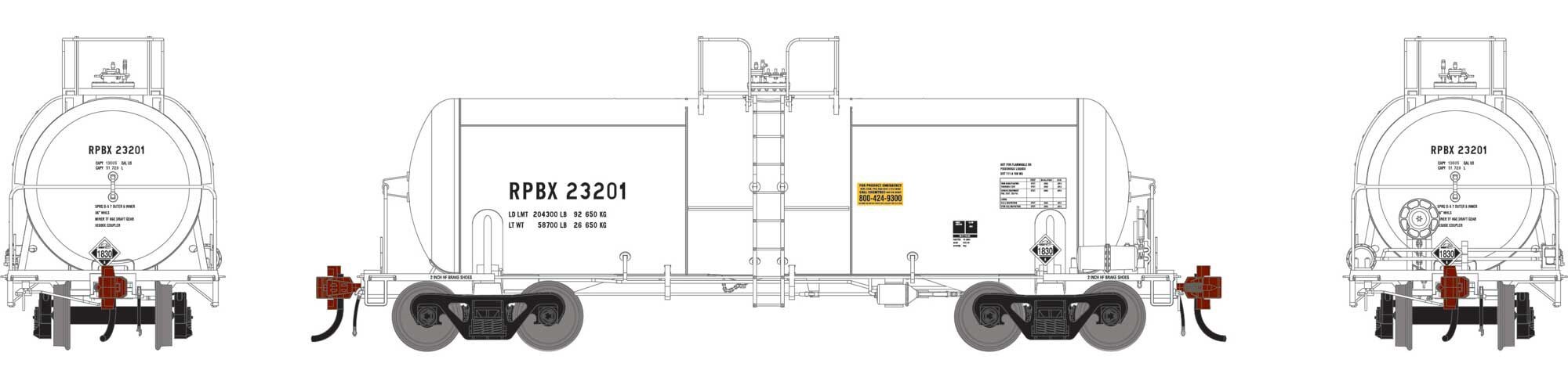 Athearn Genesis HO ATHG-1435 13K Gallon Acid Tank Car RPBX #23201
