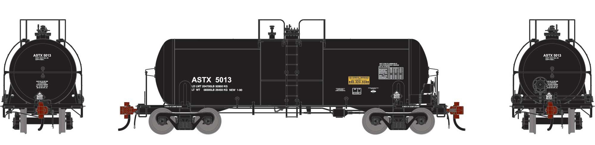 Athearn Genesis HO ATHG-1438 13K Gallon Acid Tank Car ASTX #5013