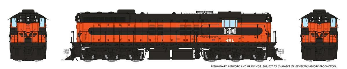 Rapido Trains Inc HO 50601 DCC/ESU Loksound V5 Equipped EMD SD7 Locomotive Bessemer & Lake Erie B&LE #451