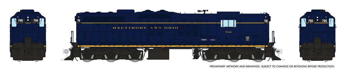 Rapido Trains Inc HO 50614 DCC/ESU Loksound V5 Equipped EMD SD9 Locomotive Baltimore & Ohio B&O #766