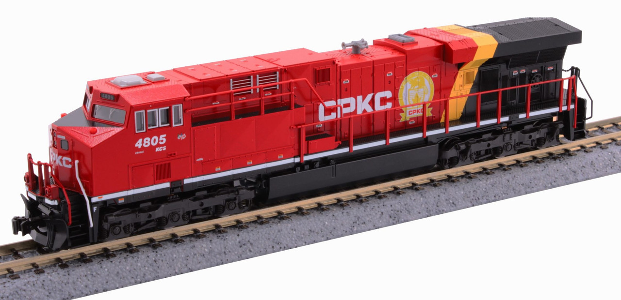 Kato N 176-8956-LS-DMW with DCC/ESU LokSound V5 GE ES44AC GEVO Locomotive Canadian Pacific Kansas City CPKC KCS #4805