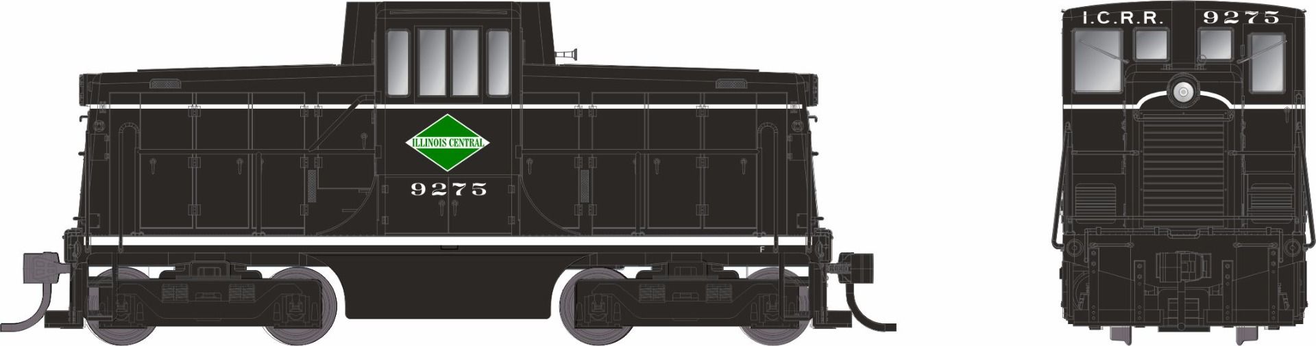 Rapido Trains Inc HO 48052 DCC Ready GE 44-Tonner Locomotive Illinois Central IC #9275