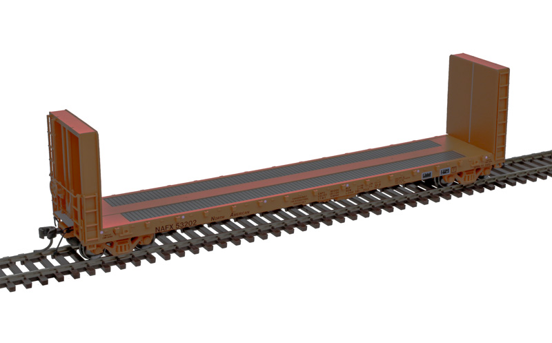 Atlas Master HO 20007106 51'6" Bulkhead Flatcar North American Car Leasing NAFX #53131