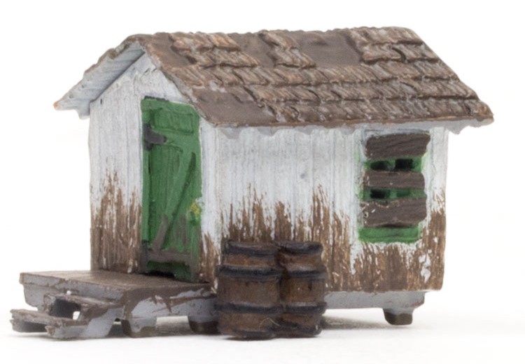 Woodland Scenics N BR4948 Built-&-Ready Landmark Structure Wood Shack Assembled