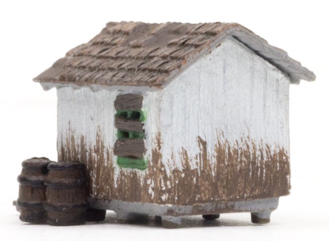 Woodland Scenics N BR4948 Built-&-Ready Landmark Structure Wood Shack Assembled