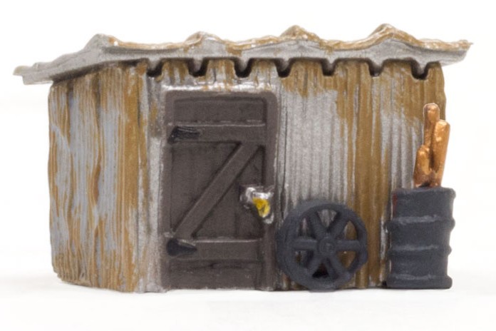 Woodland Scenics N BR4946 Built-&-Ready Landmark Structure Tin Shack Assembled