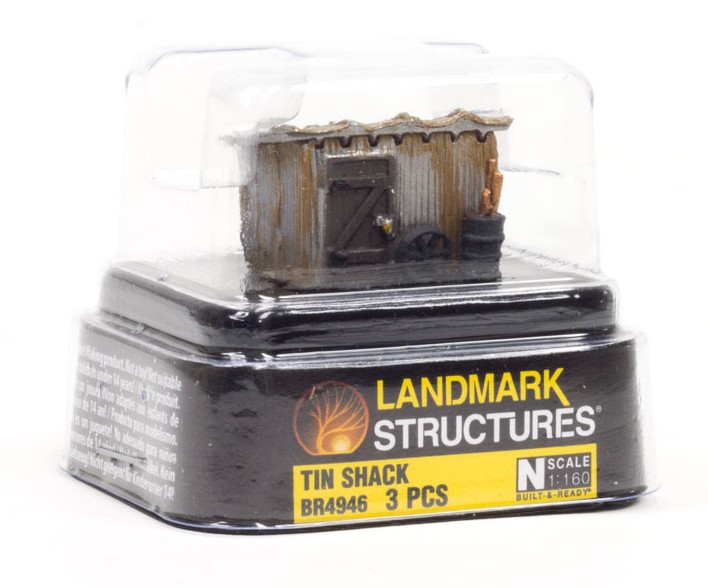 Woodland Scenics N BR4946 Built-&-Ready Landmark Structure Tin Shack Assembled