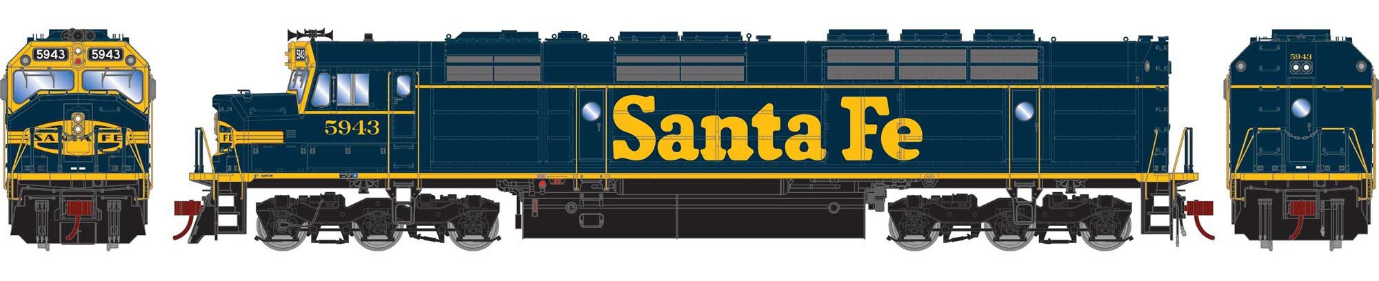 Athearn Genesis HO ATHG18275 DCC Ready EMD FP45 Locomotive Santa Fe ATSF #5943
