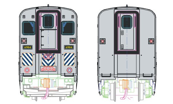 Kato N 106-9001-LS-DMW with DCC/ESU LokSound V5 and Lights Pacific Surfliner Base Train 4-Piece Set