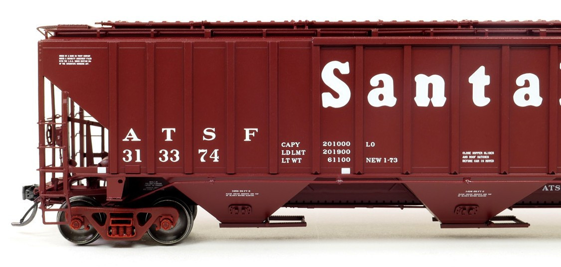 Tangent Scale Models HO 36372-08 PS4750 Covered Hopper Atchison, Topeka and Santa Fe 'GA-180 Delivery 1-1973' ATSF #313396