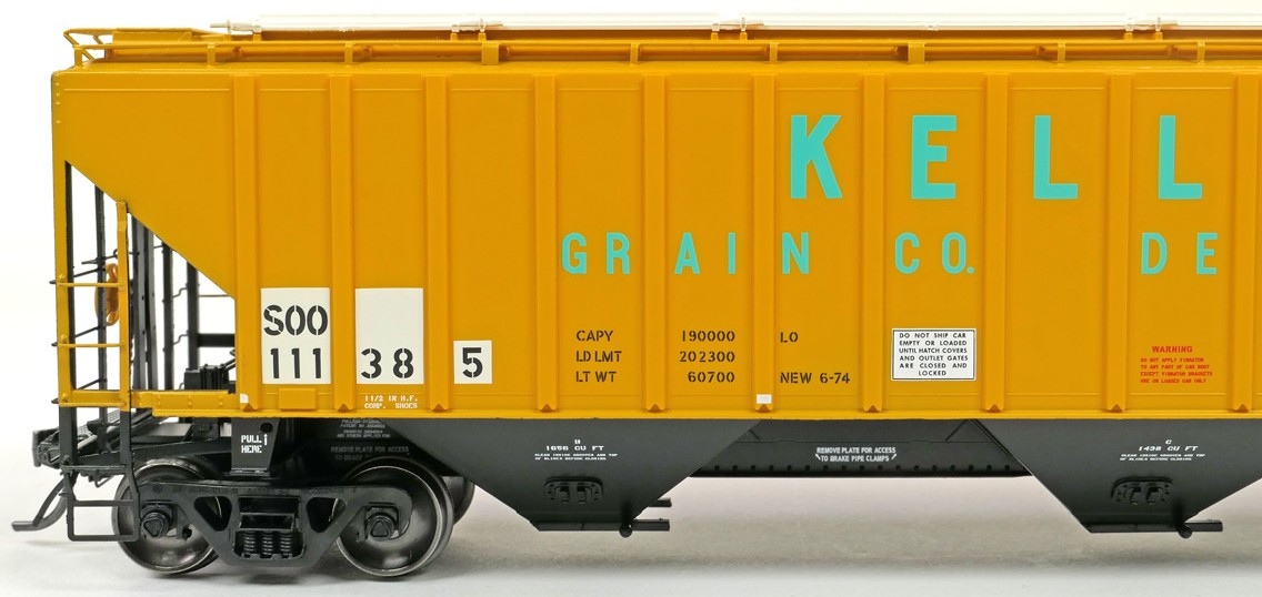 Tangent Scale Models HO 20082-01 PS4750 Covered Hopper Soo Line 'Kellogg Grain 1989+' SOO #111385
