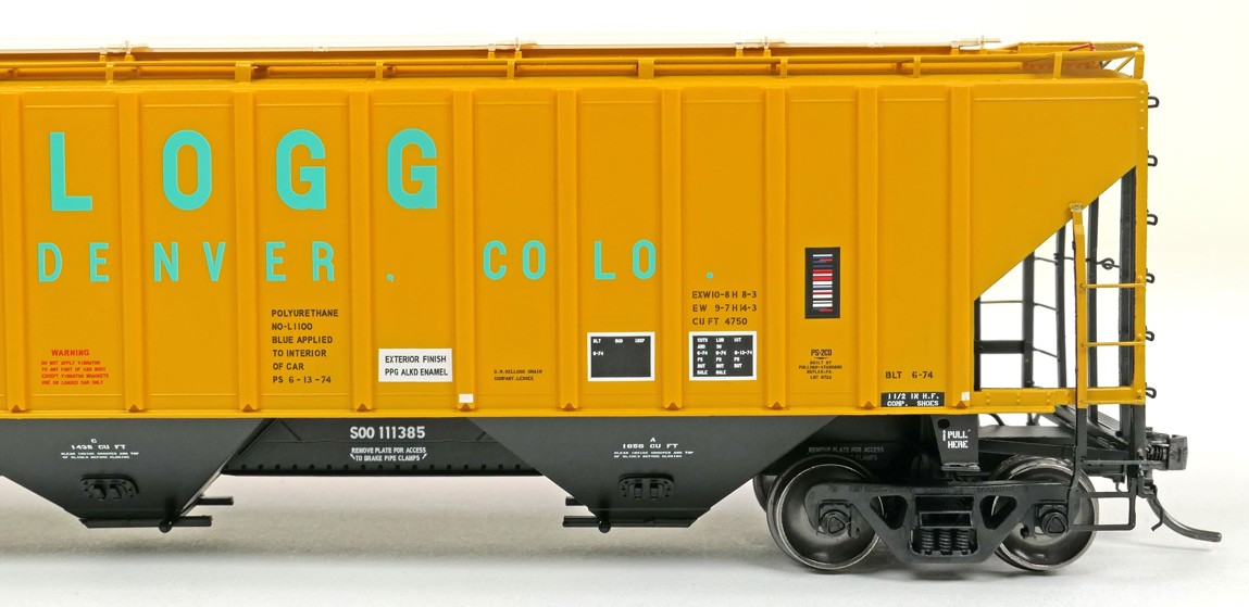 Tangent Scale Models HO 20082-01 PS4750 Covered Hopper Soo Line 'Kellogg Grain 1989+' SOO #111385