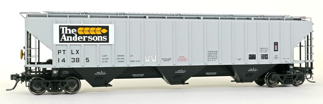 Tangent Scale Models HO 20084-04 PS4750 Covered Hopper Pullman Transport Leasing Company 'The Andersons 1974' PLTX #14406