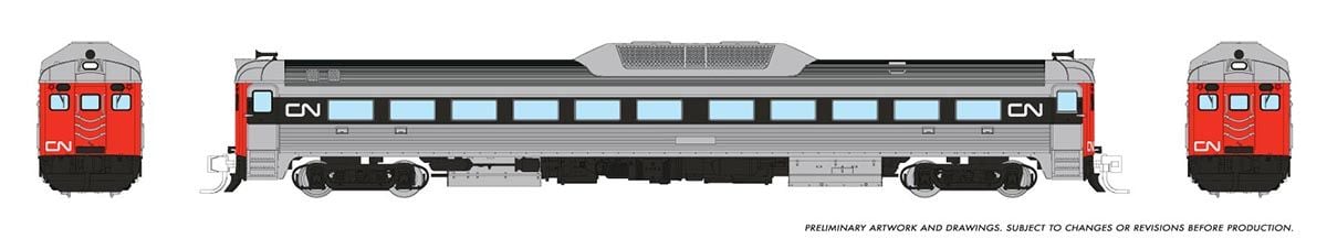 Rapido Trains Inc N 516006 DCC Ready Budd RDC-1 Phase 2 Canadian National 'CN Noodle' Scheme