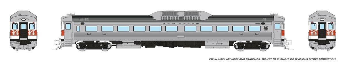 Rapido Trains Inc N 516509 DCC/ESU LokSound V5 Equipped Budd RDC-1 Phase 1 New Haven 'McGinnis' Scheme