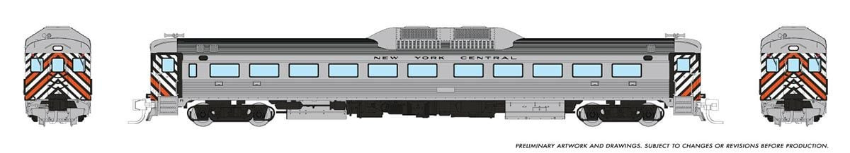 Rapido Trains Inc N 516510 DCC/ESU LokSound V5 Equipped Budd RDC-1 Phase 1 New York Central 'Stripes' Scheme