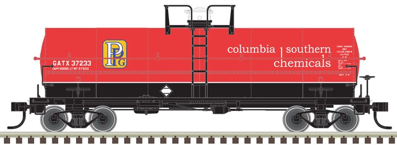 Atlas Master N 50006594 11,000 Gallon Tank Car PPG Columbia Southern GATX #37233