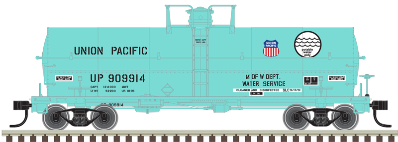 Atlas Master N 50006600 11,000 Gallon Tank Car Union Pacific 'MOW green' #909914