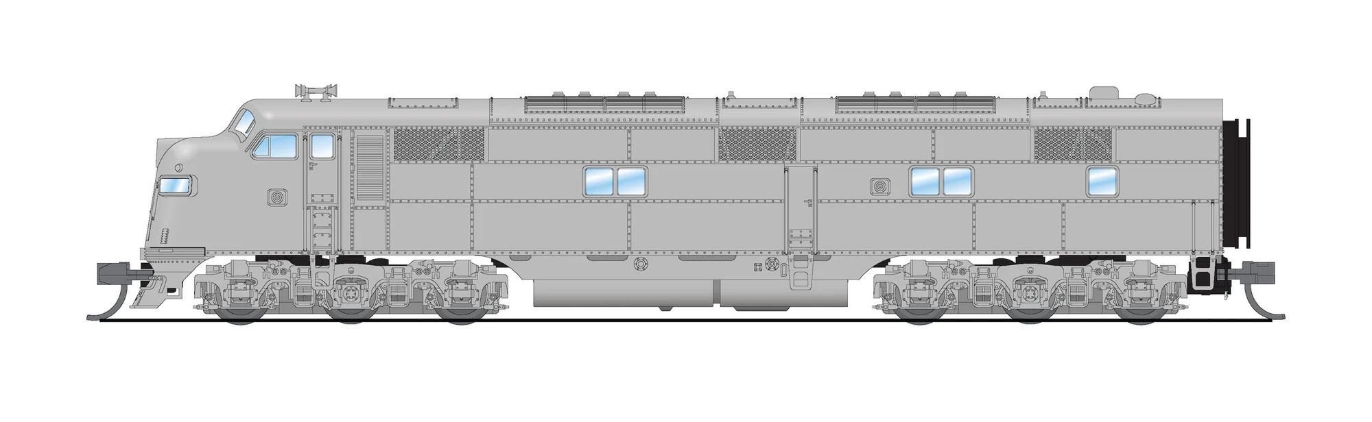 Broadway Limited Imports N 8778 EMD E7A Locomotive Paragon4 Sound/DC/DCC Unpainted