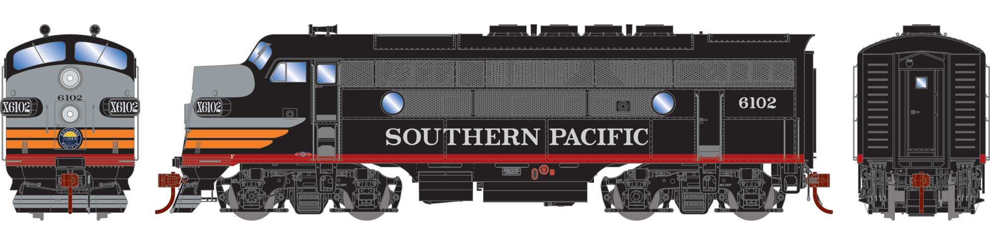 Athearn Genesis HO ATHG19575 DCC Ready EMD F3A Locomotive Southern Pacific SP #6102