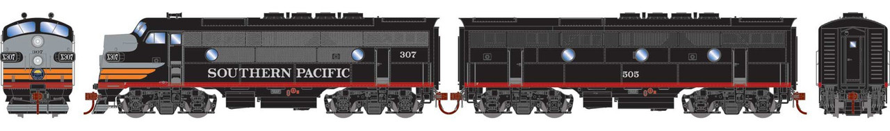 Athearn Genesis HO ATHG19678 DCC/Tsunami 2 Sound Equipped EMD F3A / F3B Locomotive Set Southern Pacific SP #307 / #505