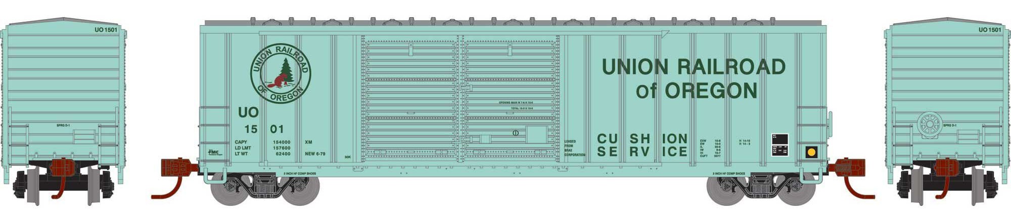 Athearn N ATH-1761 50' FMC DD Offset Box Car UO #1501
