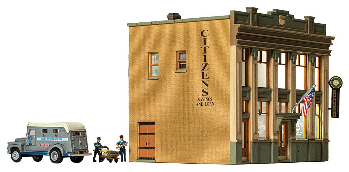 Woodland Scenics HO BR5033 Built & Ready Citizens Savings and Loan