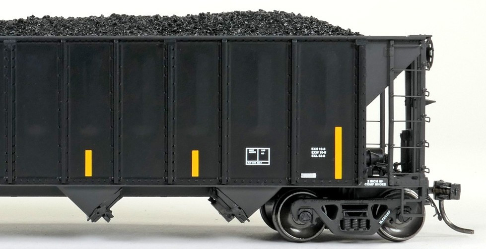 Tangent Scale Models HO 32063-03 Pullman-Standard 3400CuFt Quad Coal Hopper Bessemer and Lake Erie 'Conspicuity Repaint 2005+' BLE #65223