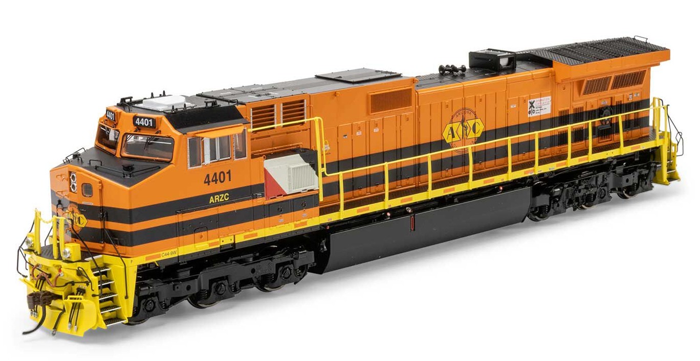 Athearn Genesis HO ATHG-1299 DCC Ready GE Dash 9-44CW Locomotive ARZC w/Heralds & OLS Logo ARZC #4401
