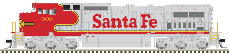 Atlas Master Silver Series HO 10004493 DCC Ready GE DASH 8-40CW Locomotive Santa Fe #900 'Warbonnet'