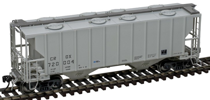 Atlas Master HO 20007689 Portec 3000 2-Bay Covered Hopper Chicago Freight Car Leasing CRDX #720001