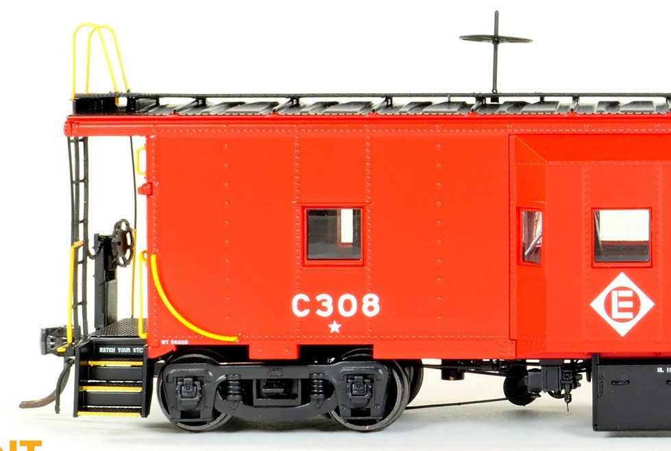 Tangent Scale Models HO 60711-04 Erie ICC Bay Window Caboose Erie Lackawanna 'Simplified Repaint 1966' EL #C332