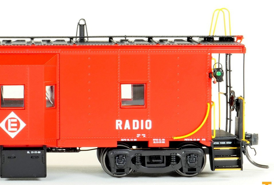 Tangent Scale Models HO 60711-05 Erie ICC Bay Window Caboose Erie Lackawanna 'Simplified Repaint 1966' EL #C344