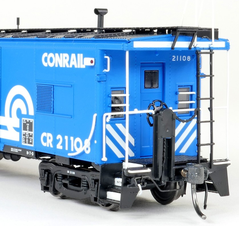 Tangent Scale Models HO 60713-02 Erie ICC Bay Window Caboose Conrail N7D 'Blue Repaint 6-1976' CR #21109