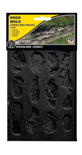Woodland Scenics C1246 Rock Mold - Creek Bed Rocks