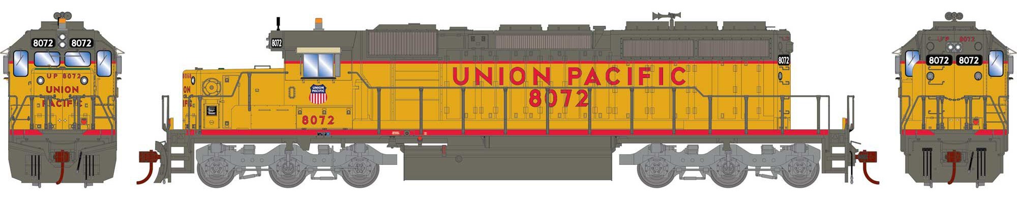 Athearn HO ATH-1226 DCC Ready EMD SD40-2 Locomotive Union Pacific UP #8072