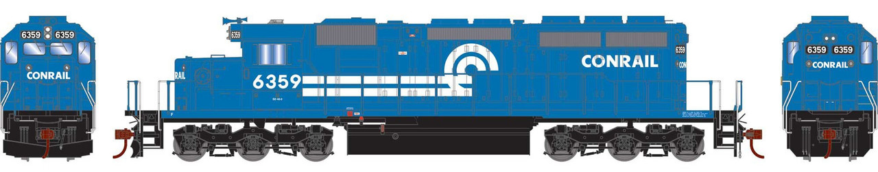 Athearn HO ATH-1273 DCC/Econami Sound Equipped EMD SD40-2 Locomotive Conrail CR #6359