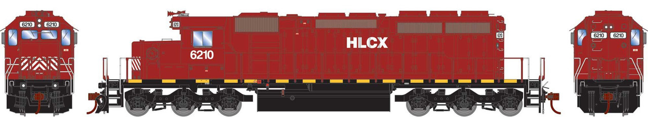 Athearn HO ATH-1811 DCC/Econami Sound Equipped EMD SD40-2 Locomotive HLCX #6210