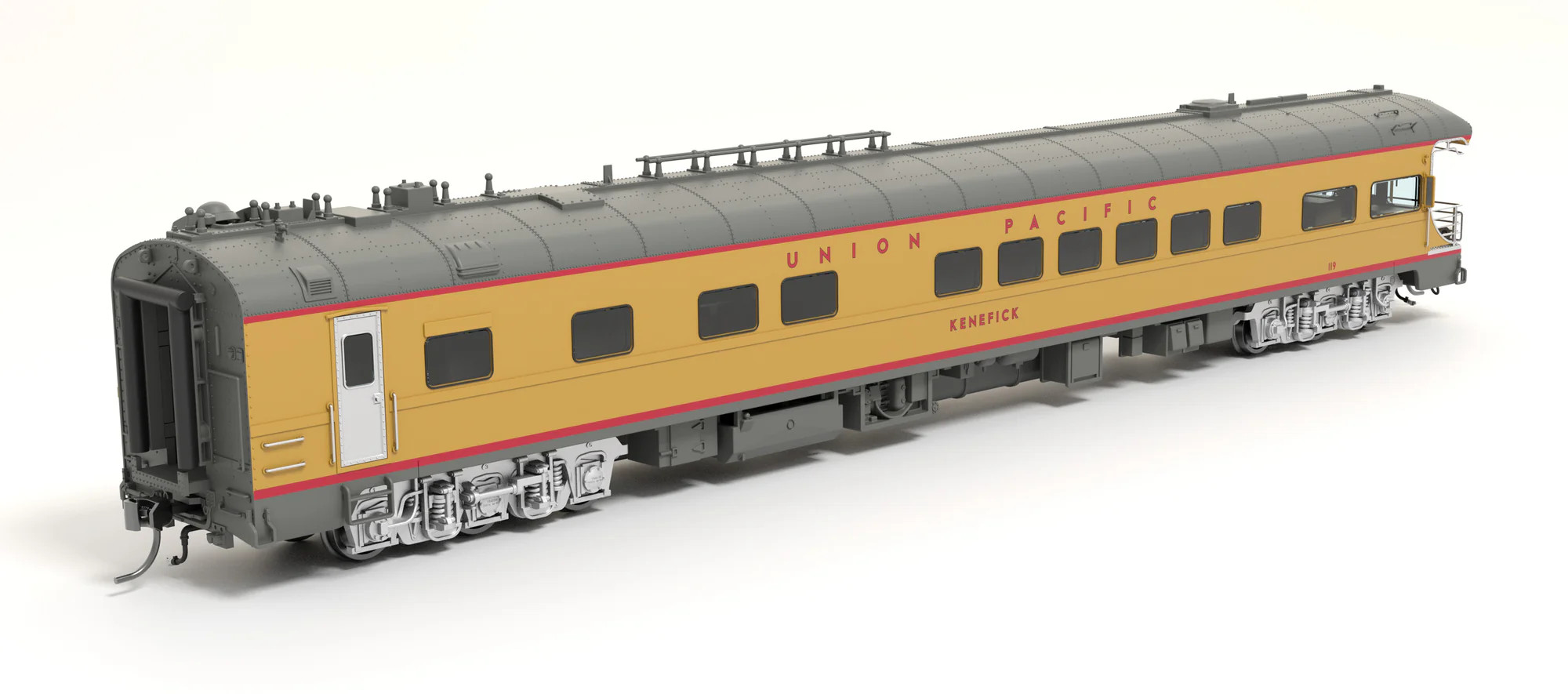 Broadway Limited Imports HO 9012 Union Pacific Business Car UP #119 'Kenefick' w/UP Shield on Rear