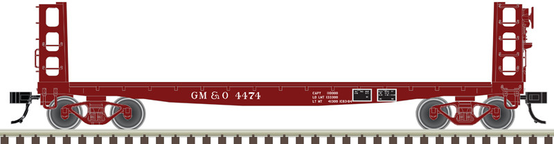 Atlas Master HO 20007581 Pulpwood Flatcar Gulf, Mobile & Ohio GM&O #4474
