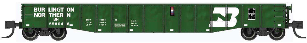 Bluford Shops N 52101 52'6" 15-Panel Mill Gondola Lightly Dented Burlington Northern BN #558203