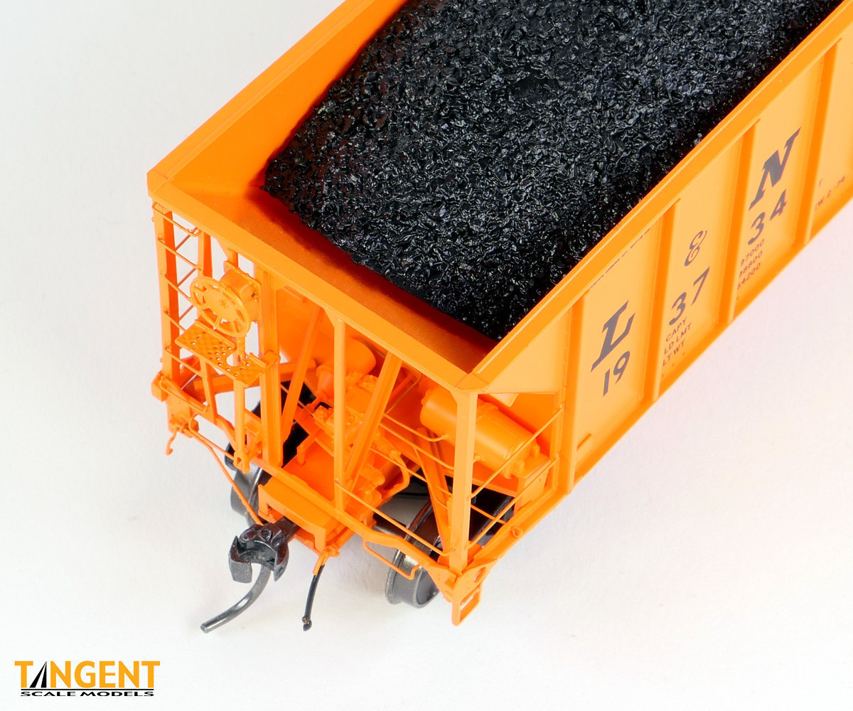 Tangent Scale Models HO 32014-14 Bethlehem Steel 3350CuFt Quad Coal Hopper Louisville & Nashville 'Delivery Orange' 1974 L&N #193646